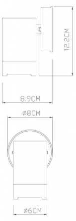 Уличный настенный светильник Arte Lamp Atlas A3503AL-1WH