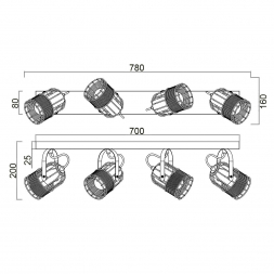 Спот Vele Luce Extra VL6472W04