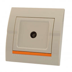 Розетка ТВ проходная Lezard Deriy кремовая 702-0303-129