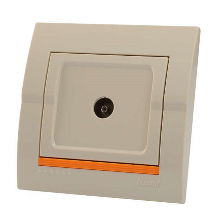 Розетка ТВ проходная Lezard Deriy кремовая 702-0303-129