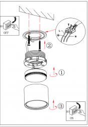Накладной светильник ЭРА OL7 GX53 BK/CH Б0048531