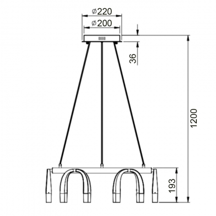 Подвесной светильник Vele Luce Negro VL7102P12