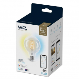 Лампа светодиодная филаментная диммируемая WiZ E27 7W 2700-6500K прозрачная Wi-Fi BLE 60WG95E27927-65CL1PF/6 929003018201