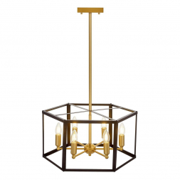 Подвесная люстра Lumina Deco Lorton LDP 1142-6 BK+MD