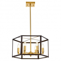 Подвесная люстра Lumina Deco Lorton LDP 1142-6 BK+MD