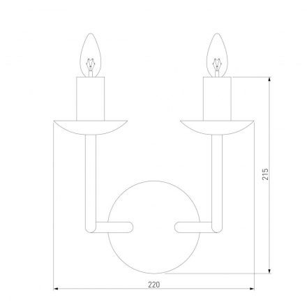 Бра Eurosvet Cariso 60150/2 хром