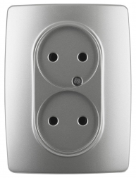Розетка ЭРА 12 2x2P 16A 250V 12-2107-03 Б0031240