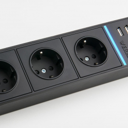 Розеточный блок 4гн 3USB х 1,7м с/з Werkel WL20-04-03 4690389128400