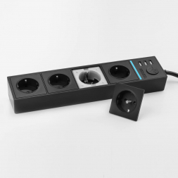 Розеточный блок 4гн 3USB х 1,7м с/з Werkel WL20-04-03 4690389128400