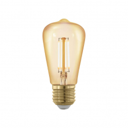Лампа светодиодная филаментная диммируемая Eglo E27 4W 1700К золотая 11695