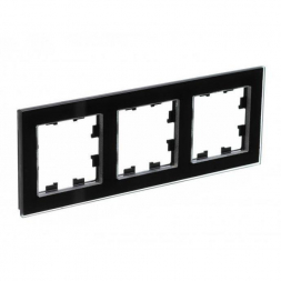 Рамка 3-постовая Schneider Electric AtlasDesign Nature черная ATN321003