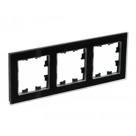 Рамка 3-постовая Schneider Electric AtlasDesign Nature черная ATN321003