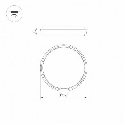 Уличный светодиодный светильник Arlight LGD-Giro-R175-10W Warm3000 029948