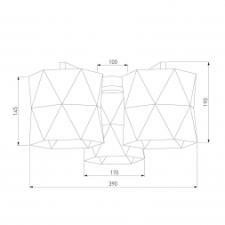 Потолочная люстра TK Lighting 1042 Siro Black Gold