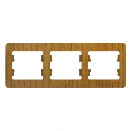 Рамка 3-постовая Schneider Electric Glossa дуб GSL000503