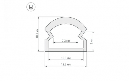 Профиль Arlight WPH-LINE-1210R-2000 OPAL 023303