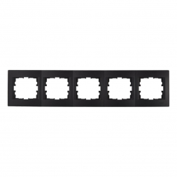 Рамка 5-ая горизонтальная Lezard Karina черная 707-4200-150