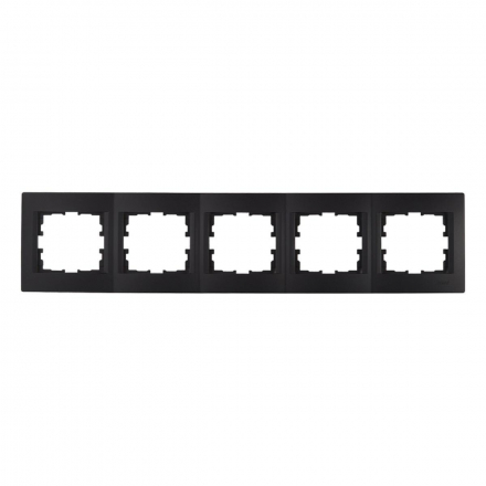 Рамка 5-ая горизонтальная Lezard Karina черная 707-4200-150