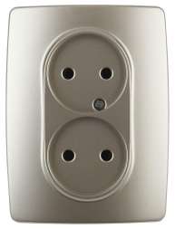 Розетка ЭРА 12 2x2P 16A 250V 12-2107-04 Б0031241