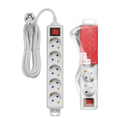 Удлинитель Duwi 5гн 3м с/з 32062 3