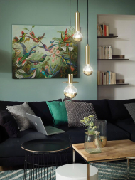 Лампа светодиодная диммируемая E27 6W 2700K шар золотистый 28545