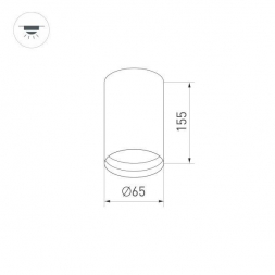 Корпус светильника Arlight SP-Polo-Surface-R65 024220(1)