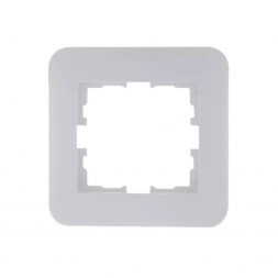 Рамка 1-ая горизонтальная Lezard Karina Life белая 708-0200-146