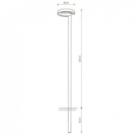 Садово-парковый светодиодный светильник Nowodvorski Pole Led 9185