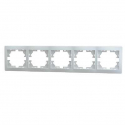 Рамка 5-ая горизонтальная Lezard Mira белая 701-0200-150