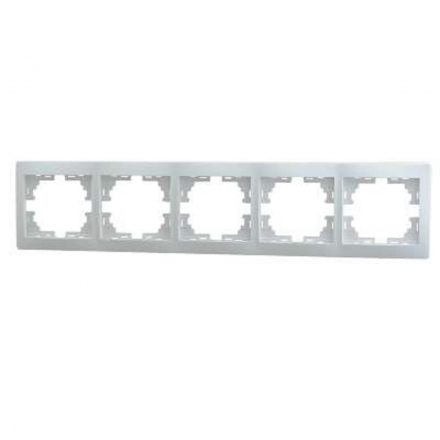 Рамка 5-ая горизонтальная Lezard Mira белая 701-0200-150