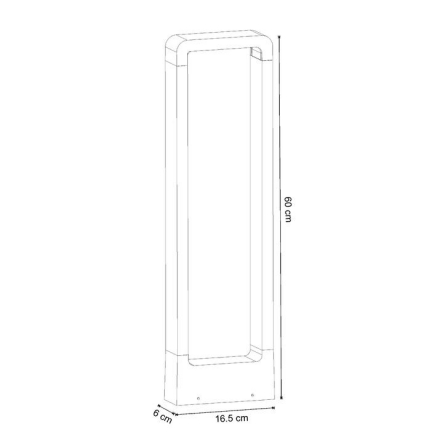 Уличный светодиодный светильник Arte Lamp Trapezio A2060PA-1BK
