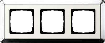 Рамка 3-постовая Gira ClassiX хром/кремовый 0213643