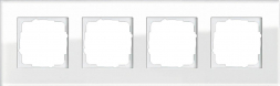 Рамка 4-постовая Gira Esprit белое стекло 021412