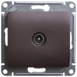 Розетка телевизионная TV Schneider Electric Glossa шоколад GSL000891