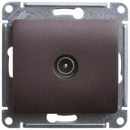 Розетка телевизионная TV Schneider Electric Glossa шоколад GSL000891