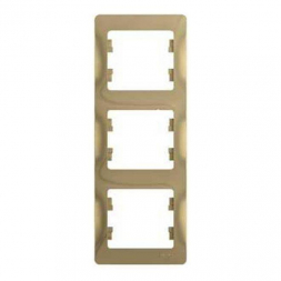 Рамка 3-постовая Schneider Electric Glossa титан GSL000407