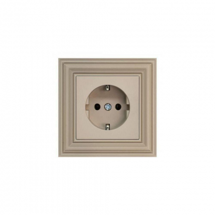 Розетка 2P Liregus Retro со шторками кремовый омбре 29-125