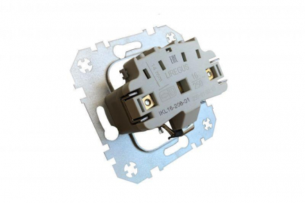 Розетка 2P Liregus Retro со шторками кремовый омбре 29-125