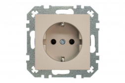 Розетка 2P Liregus Retro со шторками кремовый омбре 29-125