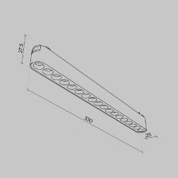 Трековый светодиодный светильник Maytoni Technical Radity Points TR082-1-18W3K-M-B