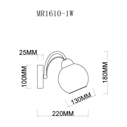 Бра MyFar Marsel MR1610-1W