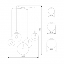 Подвесная люстра TK Lighting 4796 Esme