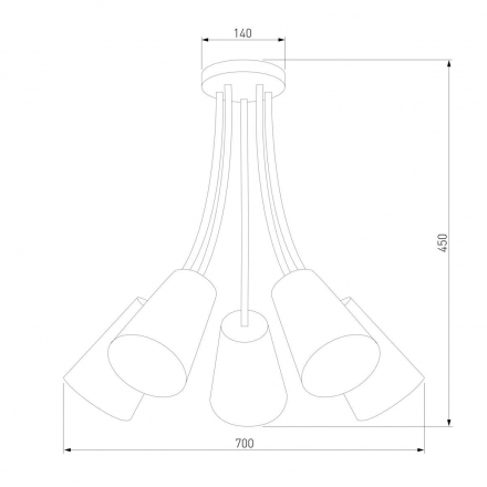 Потолочная люстра TK Lighting 1712 Wire Kids