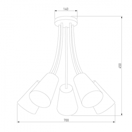 Потолочная люстра TK Lighting 1712 Wire Kids