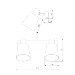 Настенный светильник Eurosvet 20080/2 хром/голубой