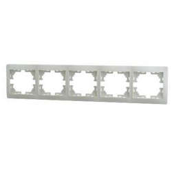 Рамка 5-ая горизонтальная Lezard Mira кремовая 701-0300-150