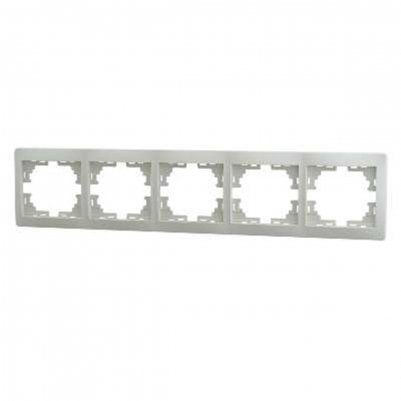 Рамка 5-ая горизонтальная Lezard Mira кремовая 701-0300-150