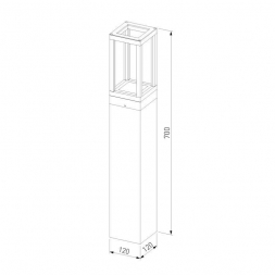 Уличный светодиодный светильник Elektrostandard Frame 1529 Techno Led серый a051860