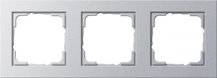 Рамка 3-постовая Gira E2 алюминий 021325