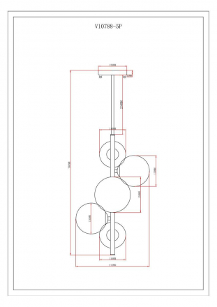 Подвесная люстра Moderli Renny V10788-5P